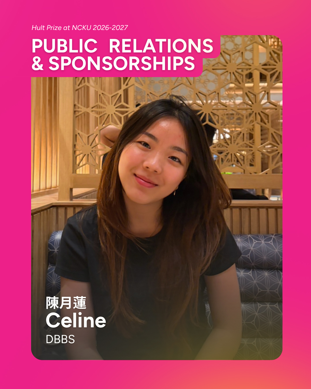 Celine, PR & Sponsorships, Hult Prize at NCKU