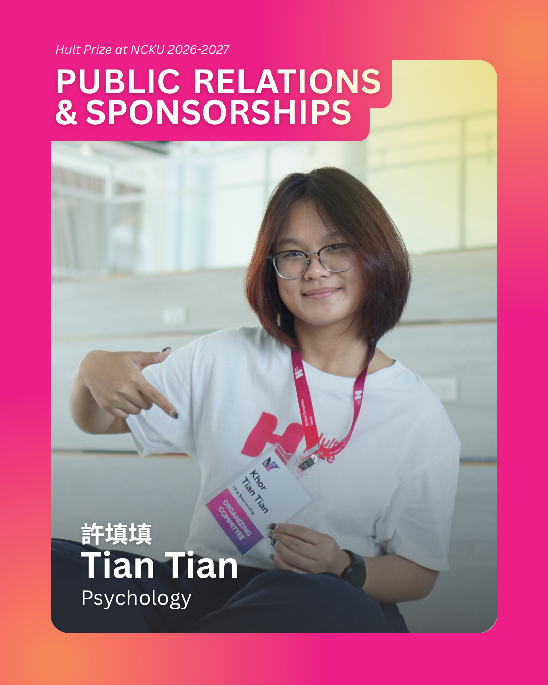 Tian Tian, PR & Sponsorships, Hult Prize at NCKU